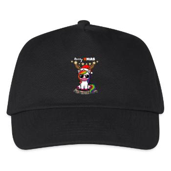 Merry Xmas Unicorn Sunglasses Cool Cute Kids - Kids’ Baseball Cap - black - Front