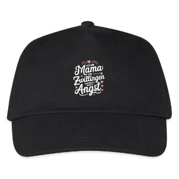 Zwillingsmama Zwillings Mutter Mama von Zwillingen - Kinder Basecap - Schwarz - Vorne