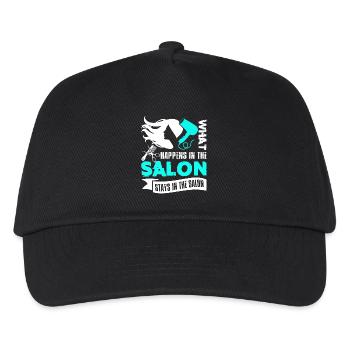 Hair Stylist What Happens In The Salon Stays In - Kids’ Baseball Cap - black - Front