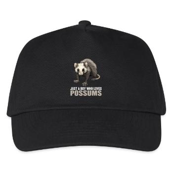 Opossum Opossums - Kinder Basecap - Schwarz - Vorne
