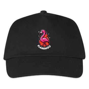 Flamingo Pun Bird Cute - Kids’ Baseball Cap - black - Front