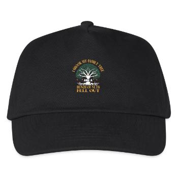 I shook my family tree and lots of crazy people - Kids’ Baseball Cap - black - Front