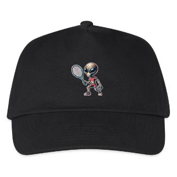 Alien Tennis - Kinder Basecap - Schwarz - Vorne