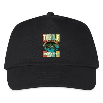 Turtle Whisperer, Tierliebhaber, Schildkröte - Kinder Basecap - Schwarz - Vorne