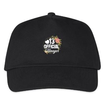 13th Birthday Official Teen - Kids’ Baseball Cap - black - Front