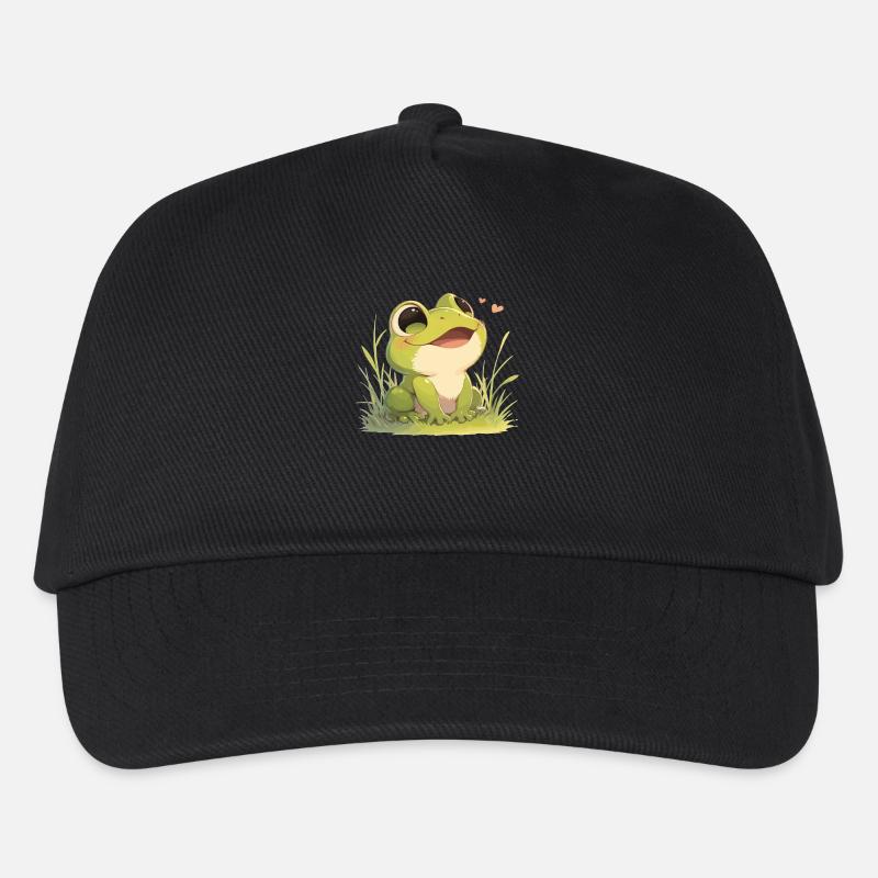 Frosch Frösche - Kinder Basecap - Schwarz