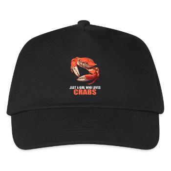 Krabbe Krabben - Kinder Basecap - Schwarz - Vorne