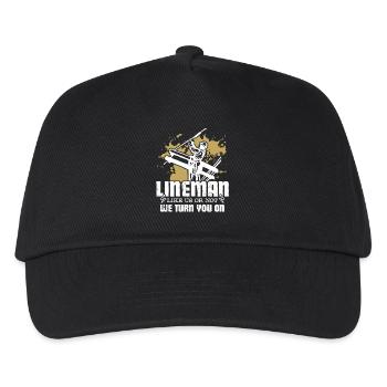Lineman Turn You On - Kids’ Baseball Cap - black - Front