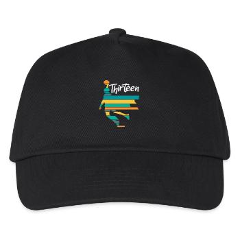 Treize rayures Look 13e anniversaire - Casquette de baseball Enfant - noir - Devant