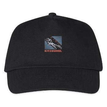 Kitzbühel Skifahren Tirol Design Kitzbühel Skiing - Kinder Basecap - Schwarz - Vorne