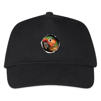 Sittiche - Kinder Basecap - Schwarz - Vorne