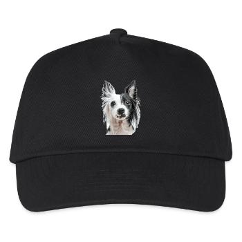 Chinesischer Schopfhund - Kinder Basecap - Schwarz - Vorne