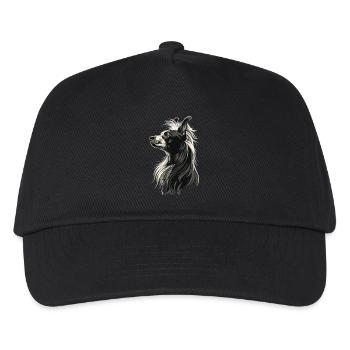 Chinesischer Schopfhund - Kinder Basecap - Schwarz - Vorne