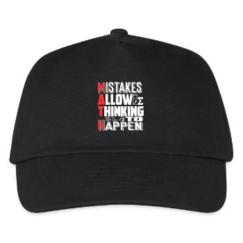 Math Teacher Mistakes Allow Thinking To Happen - Kids’ Baseball Cap - black - Front