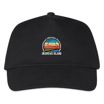 Albino Tag Tansania Flagge Ukerewe insel Afrika - Kinder Basecap - Schwarz - Vorne
