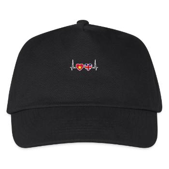 Vietnam UK Heartbeat Flag British Vietnamese - Kids’ Baseball Cap - black - Front