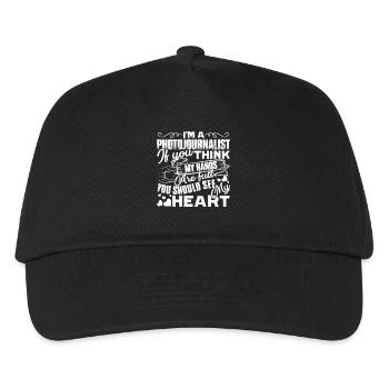 Photojournalist With Full Heart - Kids’ Baseball Cap - black - Front