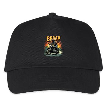 Motorrad Motorradfahrer Motorrad Maschine - Kinder Basecap - Schwarz - Vorne