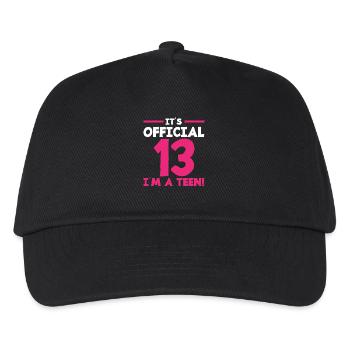 Official 13 Birthday Teen - Kids’ Baseball Cap - black - Front