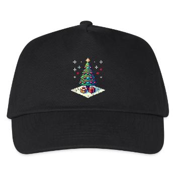 Arbre de Noël 8 bits - Casquette de baseball Enfant - noir - Devant
