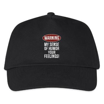 Avertissement : mon sens de l’humour pourrait vous blesser - Casquette de baseball Enfant - noir - Devant
