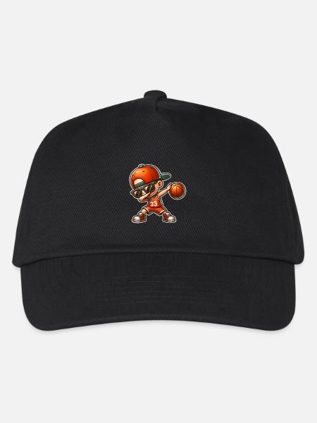 Basketball Basketballer - Kinder Basecap - Schwarz