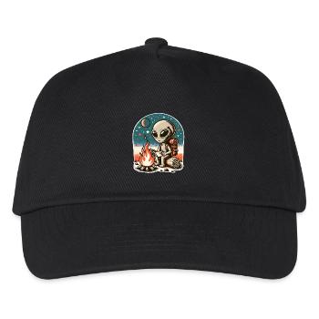 Alien Lagerfeuer Wanderung - Kinder Basecap - Schwarz - Vorne