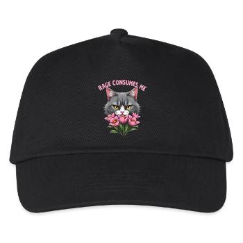 Rage Consumes Me Funny Catflower - Kids’ Baseball Cap - black - Front