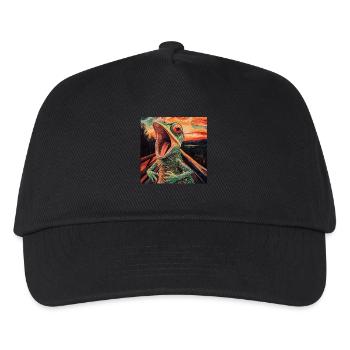 Chamäleon - Kinder Basecap - Schwarz - Vorne