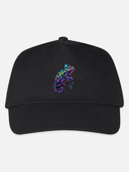 Chamäleon - Kinder Basecap - Schwarz
