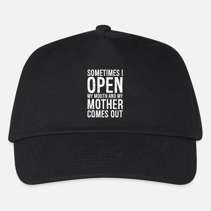 sometimes I open my mouth - Kinder Basecap - Schwarz