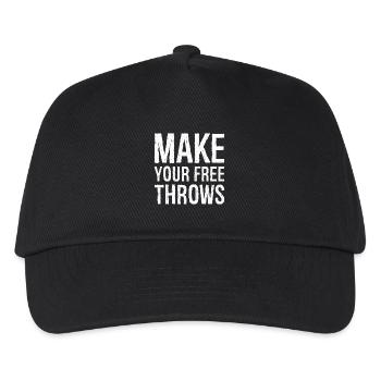 make your free throws - Kids’ Baseball Cap - black - Front