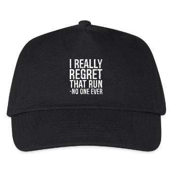 I really regret that run no one ever - Kids’ Baseball Cap - black - Front