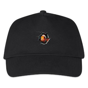 Clownfisch - Kinder Basecap - Schwarz - Vorne