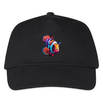 Clownfisch - Kinder Basecap - Schwarz - Vorne