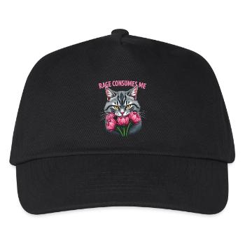 Rage Consumes Me Funny Catflower - Kids’ Baseball Cap - black - Front