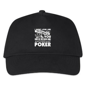 Poker In My Head I am Playing Poker - Kids’ Baseball Cap - black - Front