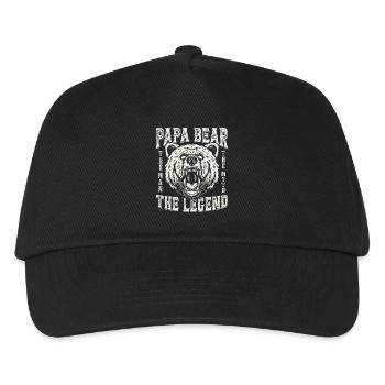 Papa Bear - Kinder Basecap - Schwarz - Vorne