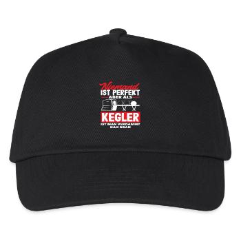 Nobody is perfect but as a bowler - Kids’ Baseball Cap - black - Front