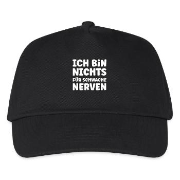 Ich bin nichts für schwache Nerven - Kinder Basecap - Schwarz - Vorne