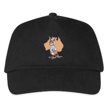 Kangaroo Kangaroo exotic animals Australia - Kids’ Baseball Cap - black - Front
