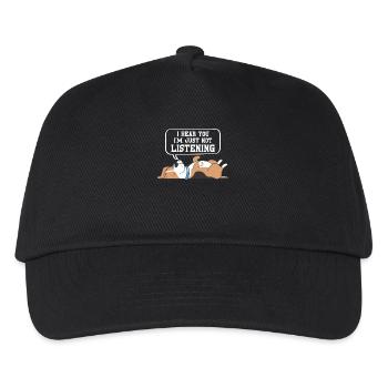 I Just Can't Listen To You Dog Motif - Kids’ Baseball Cap - black - Front