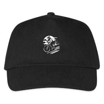 Mountainbike - Kinder Basecap - Schwarz - Vorne