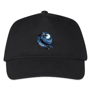 Raven Fairy Tale Fantasy Night Full Moon Ornithologist - Kids’ Baseball Cap - black - Front