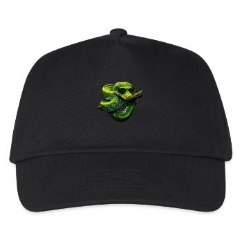 Green Tree Python Snakes Lover Terrarium - Kids’ Baseball Cap - black - Front