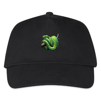 Arbre vert Python Serpents Amoureux Terrarium - Casquette de baseball Enfant - noir - Devant
