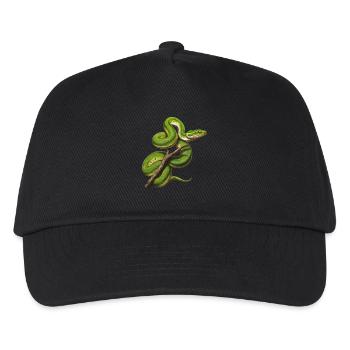 Arbre vert Python Serpents Amoureux Terrarium - Casquette de baseball Enfant - noir - Devant