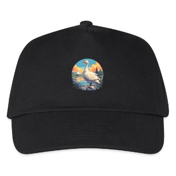 geese goose - Kids’ Baseball Cap - black - Front