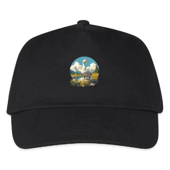 Gänse Gans - Kinder Basecap - Schwarz - Vorne