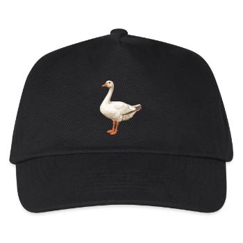 Gänse Gans - Kinder Basecap - Schwarz - Vorne